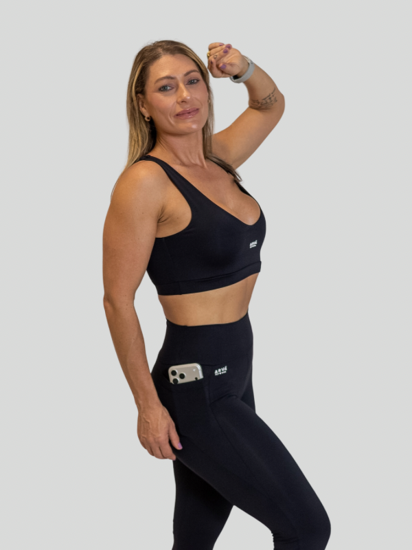 Calça com bolso - Orquídea